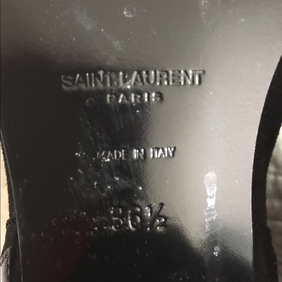 Saint Laurent black suede “Wyatt” bootie w/stars - Picture 4 of 8